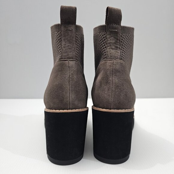 Eileen Fisher Quill Ankle Boot Womens 11 Rye Brown Knit Platform Wedge NEW - Picture 6 of 13